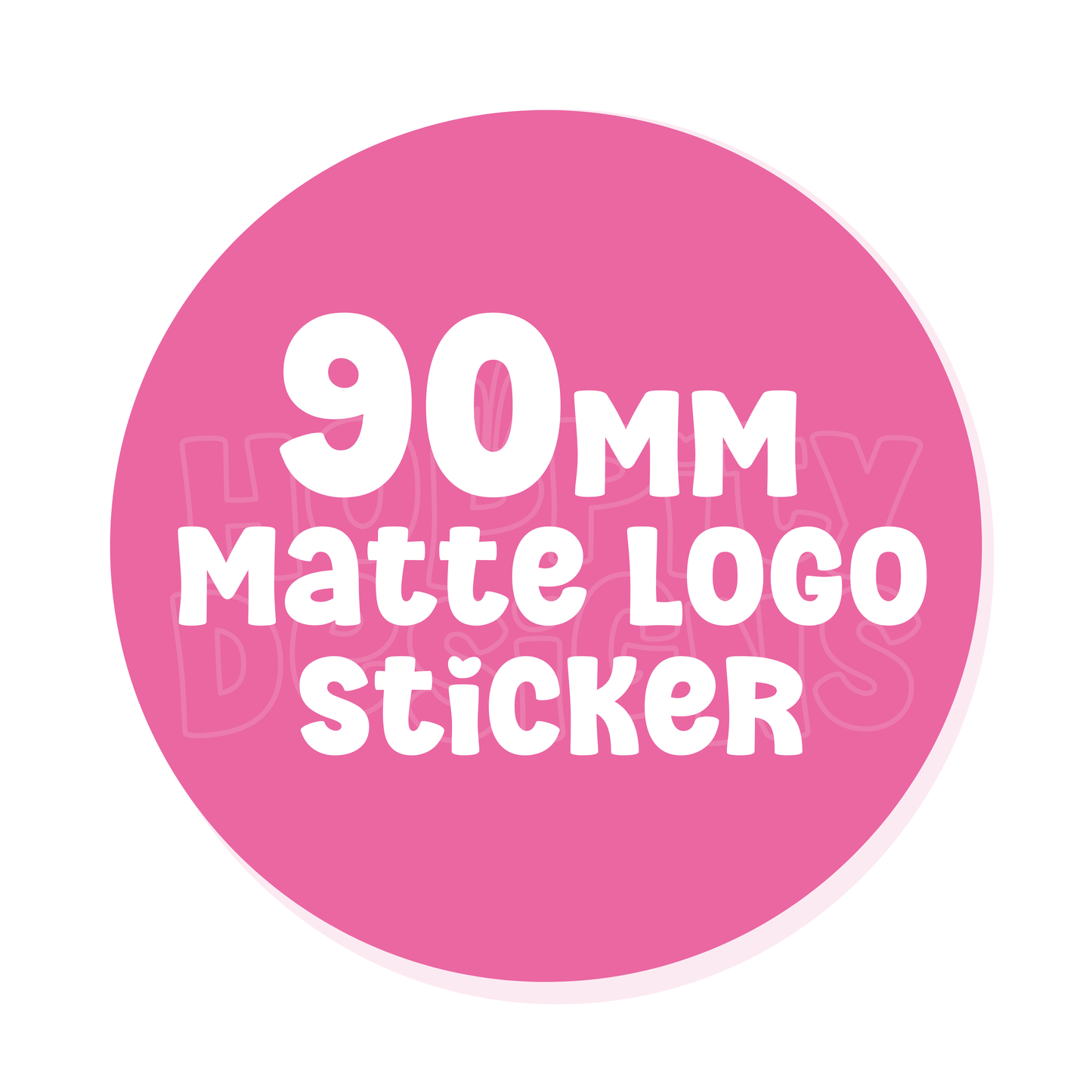 90mm Round Logo Stickers
