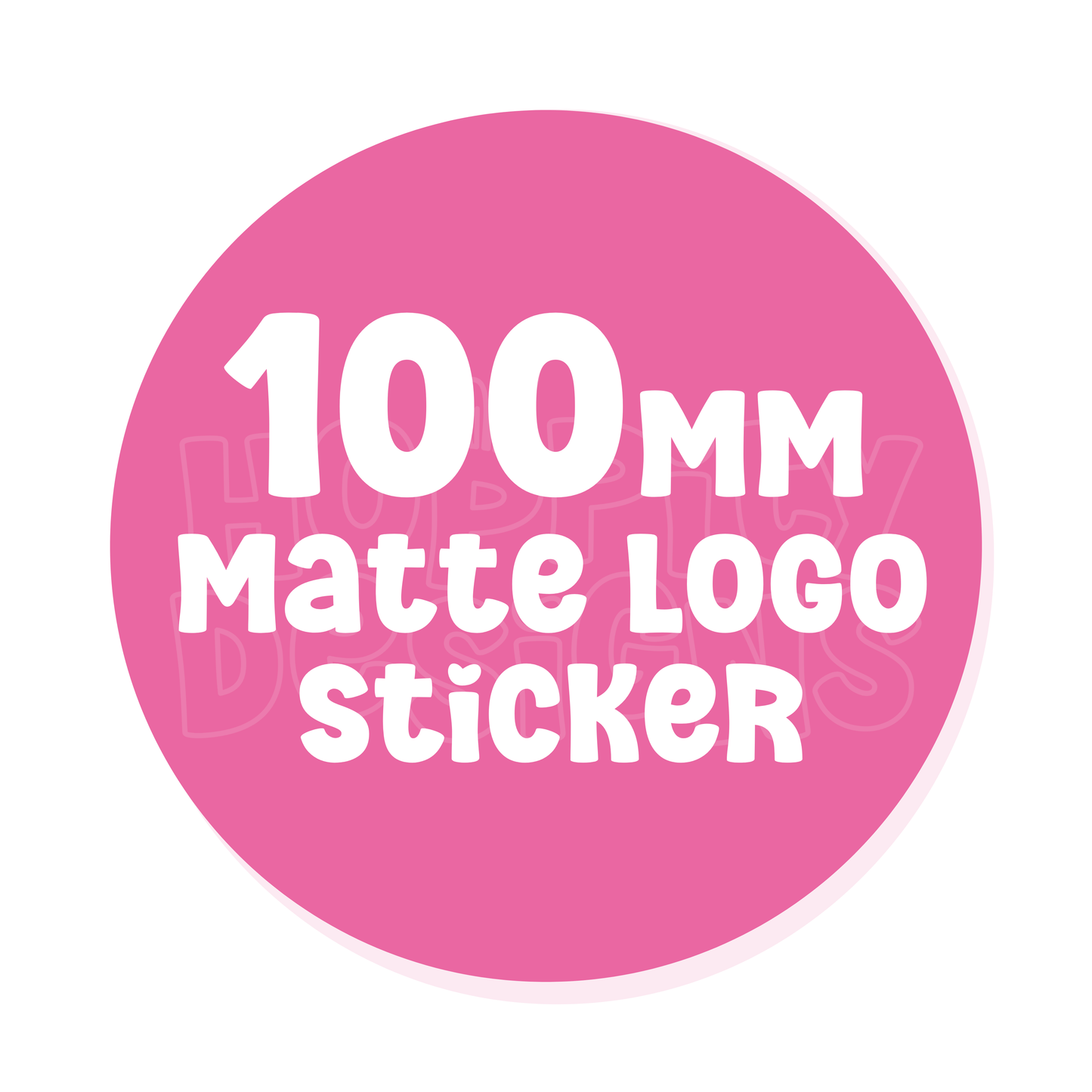 100mm Round Logo Stickers