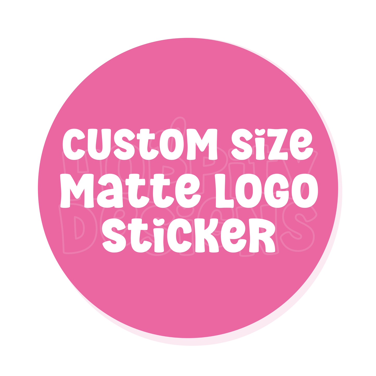 Custom Size Round Logo Stickers