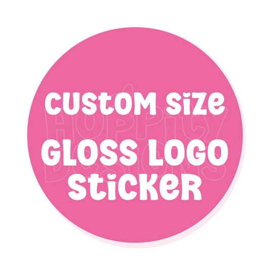 Custom Size Round Glossy Logo Stickers