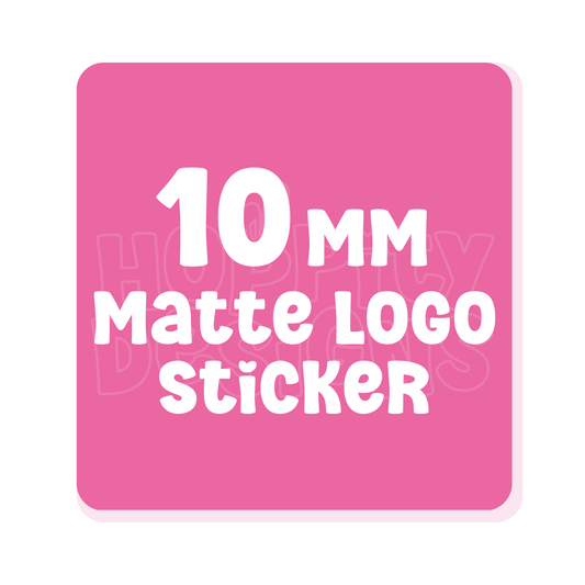 10mm Square Logo Stickers