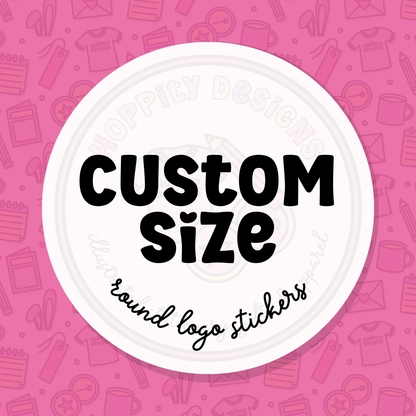 Custom Size Round Logo Stickers