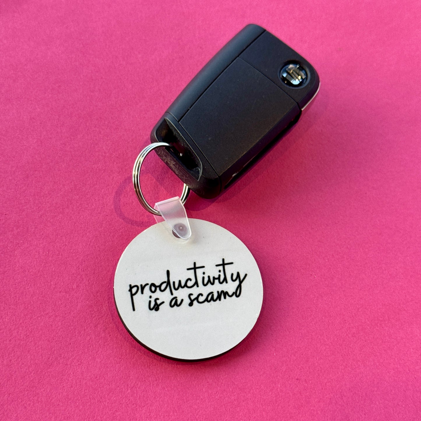 Productivity is a Scam Keyring