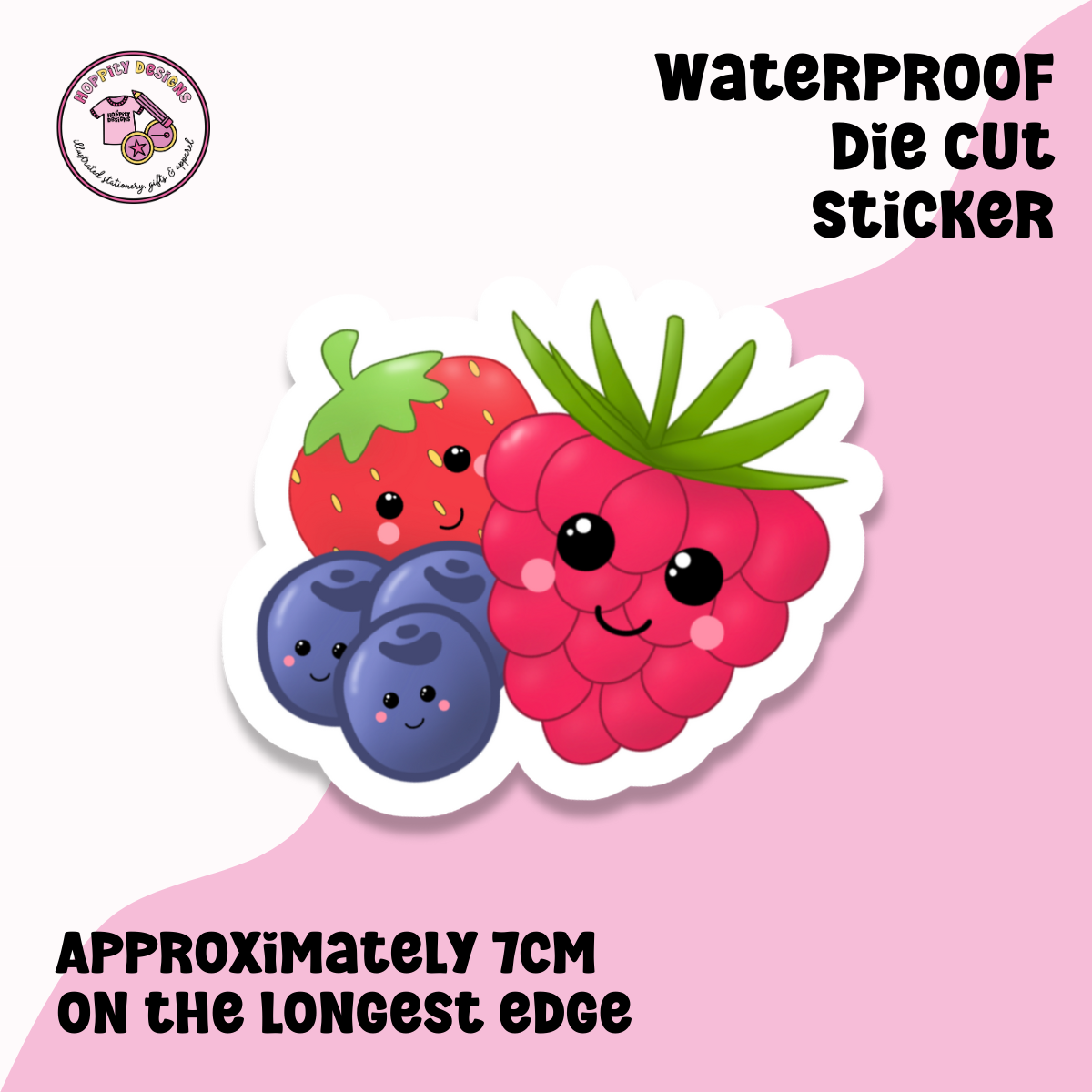 Happy Fruit Die Cut Sticker
