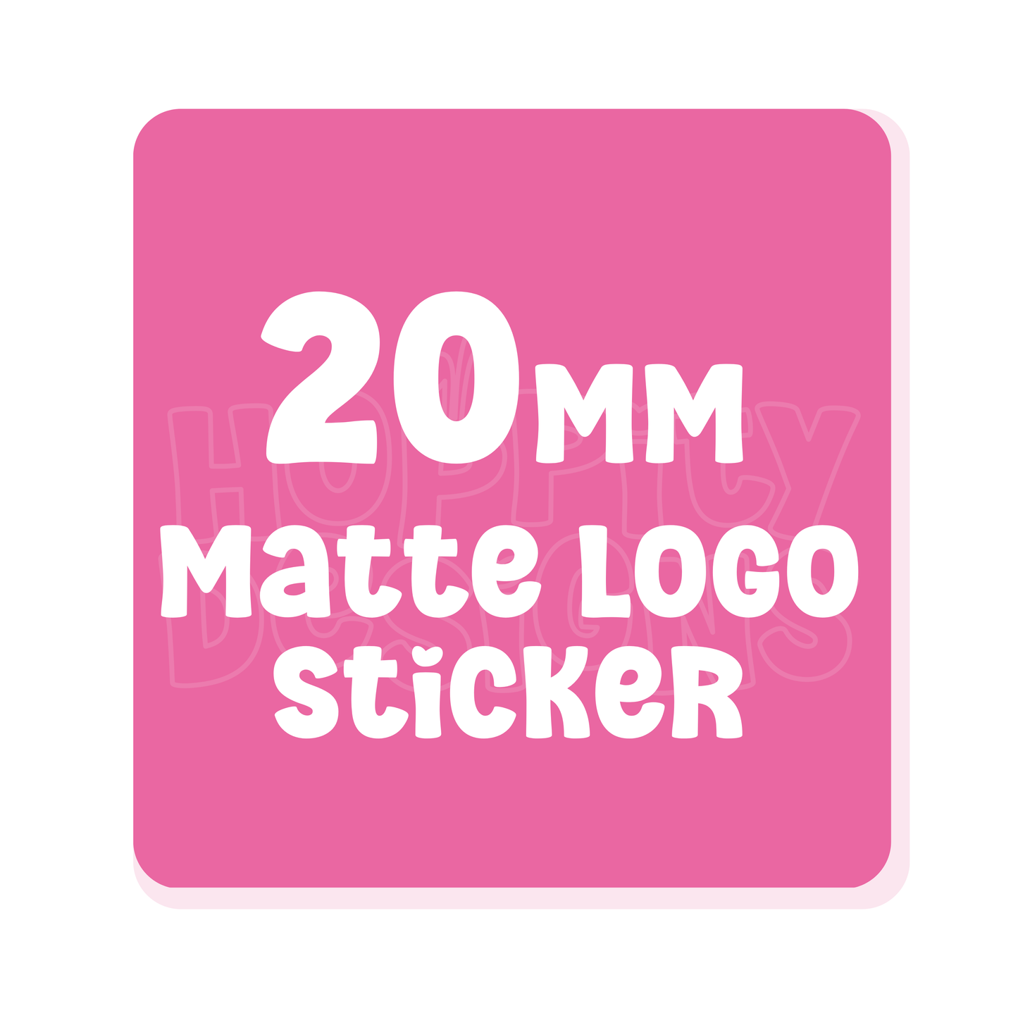 20mm Square Logo Stickers