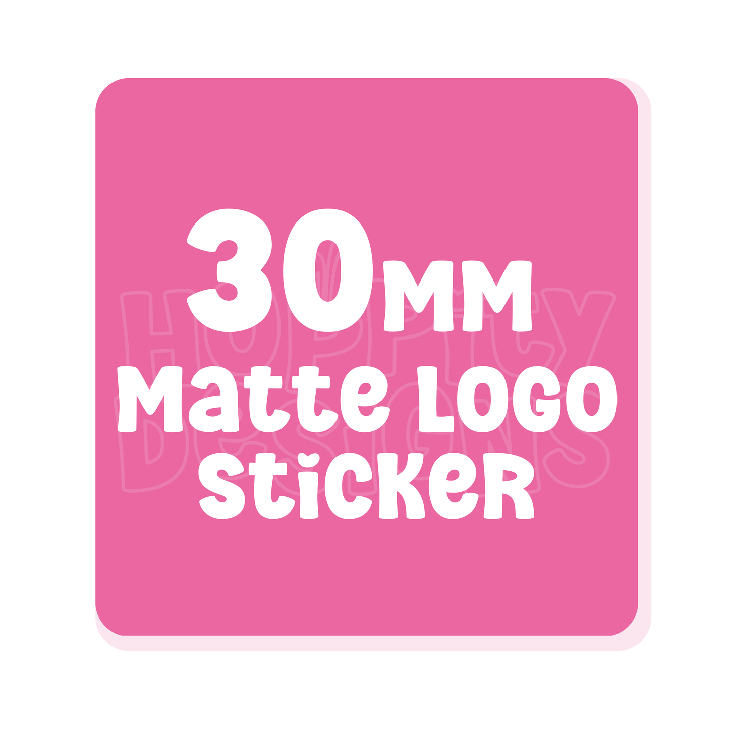 30mm Square Logo Stickers