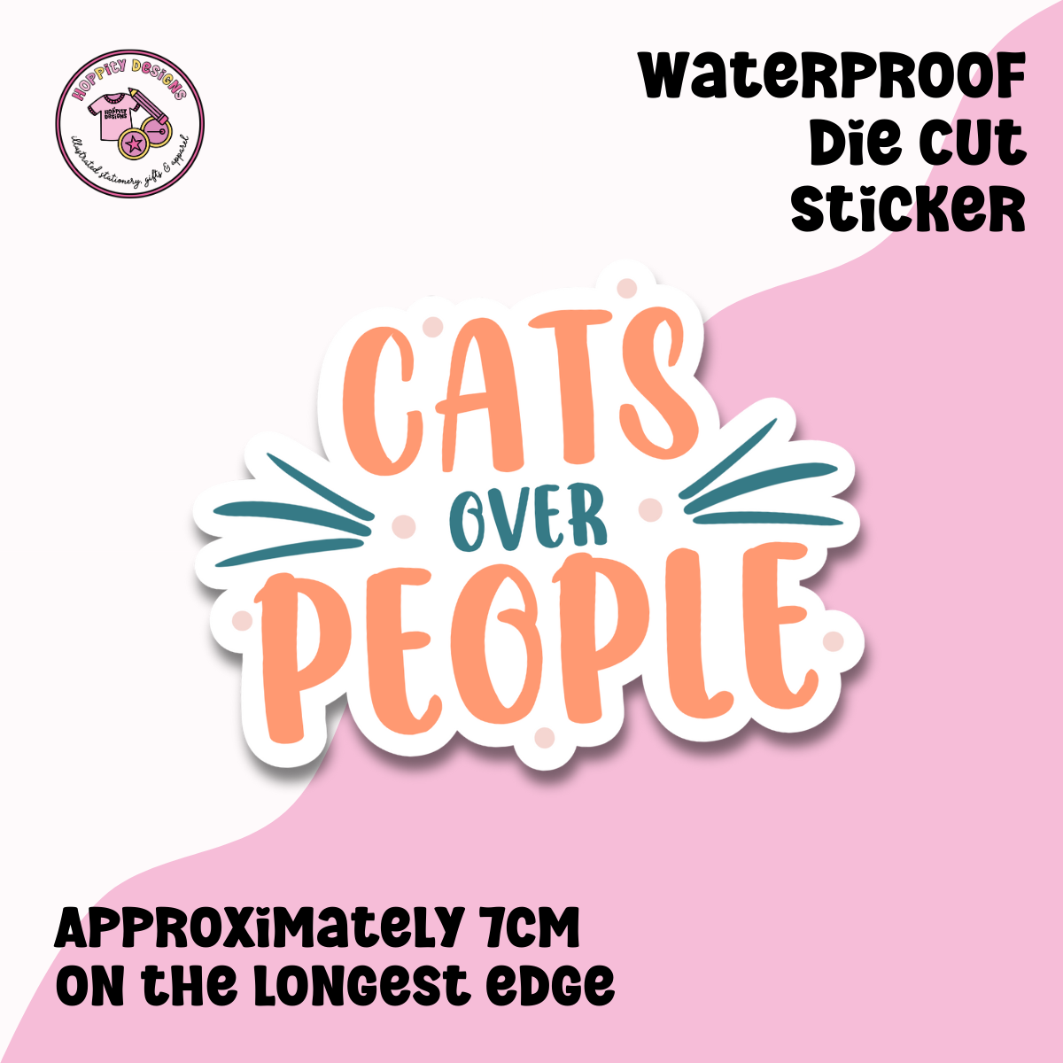 Cats Over People Die Cut Sticker