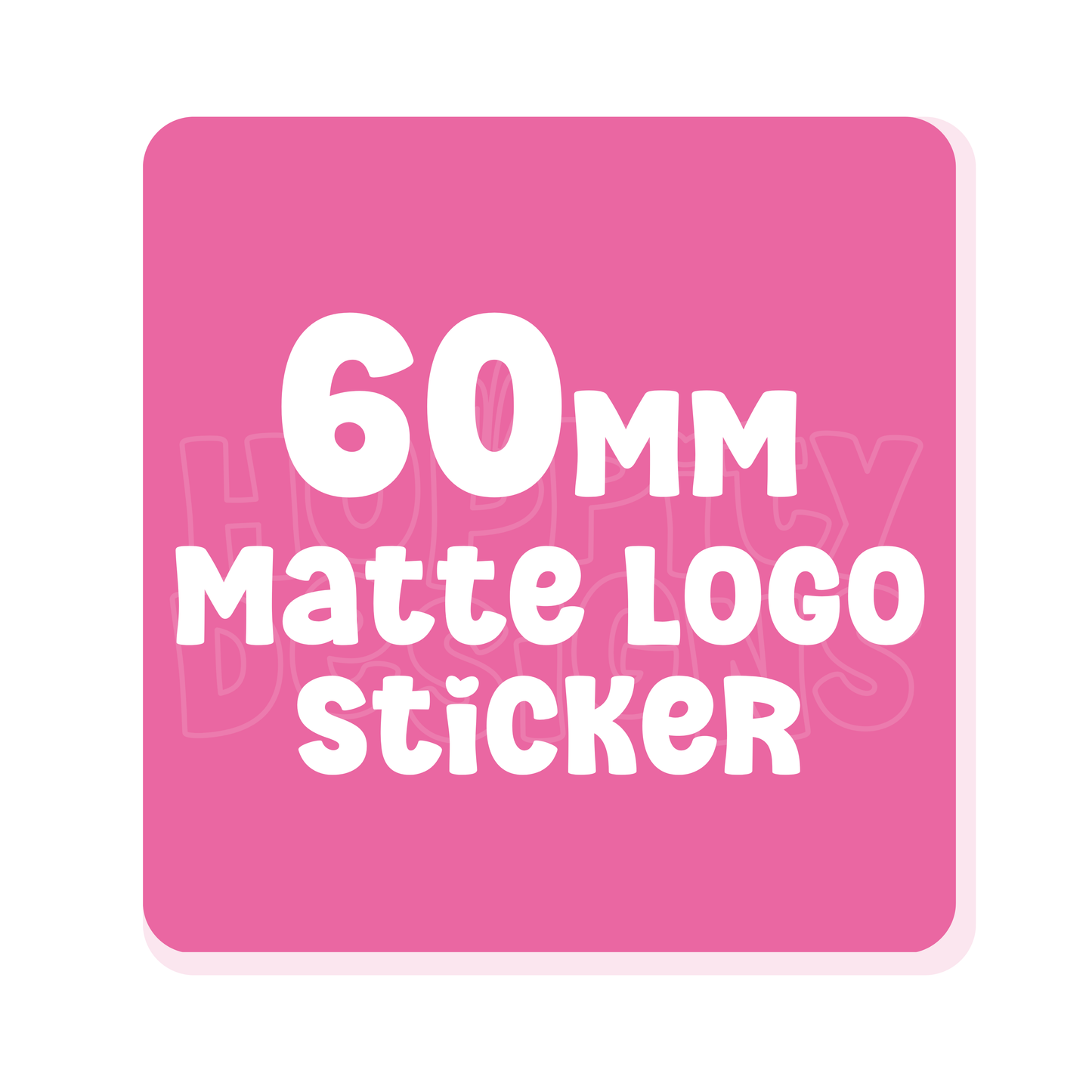 60mm Square Logo Stickers