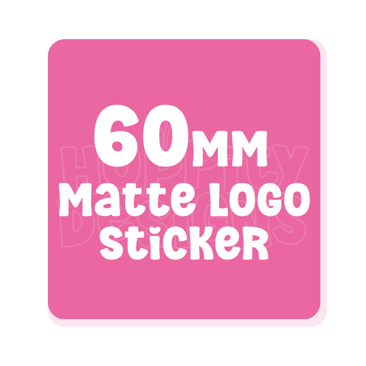 60mm Square Logo Stickers