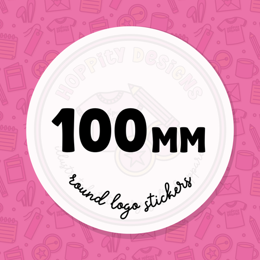 100mm Round Logo Stickers