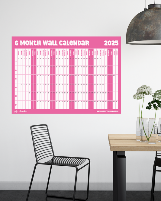 2024 6 Month A2 Wall Planner - SECONDS