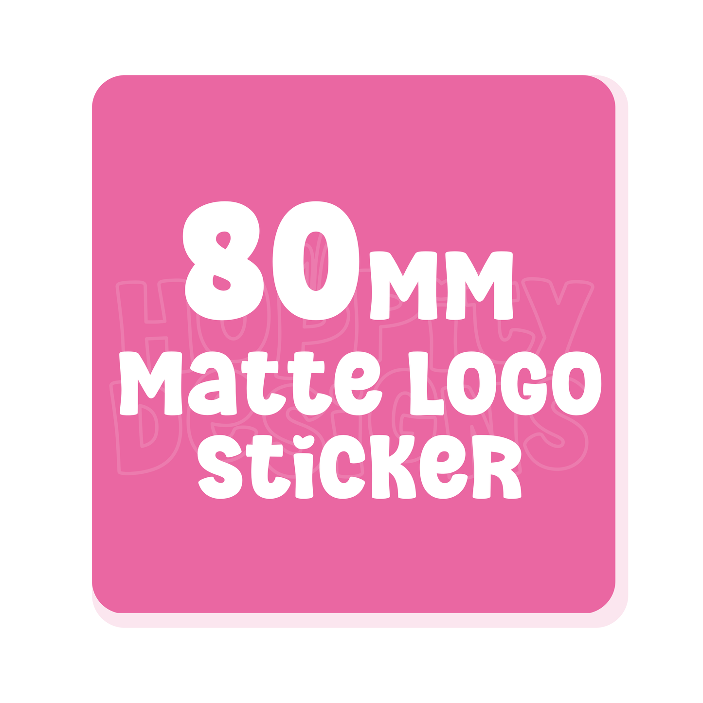 80mm Square Logo Stickers