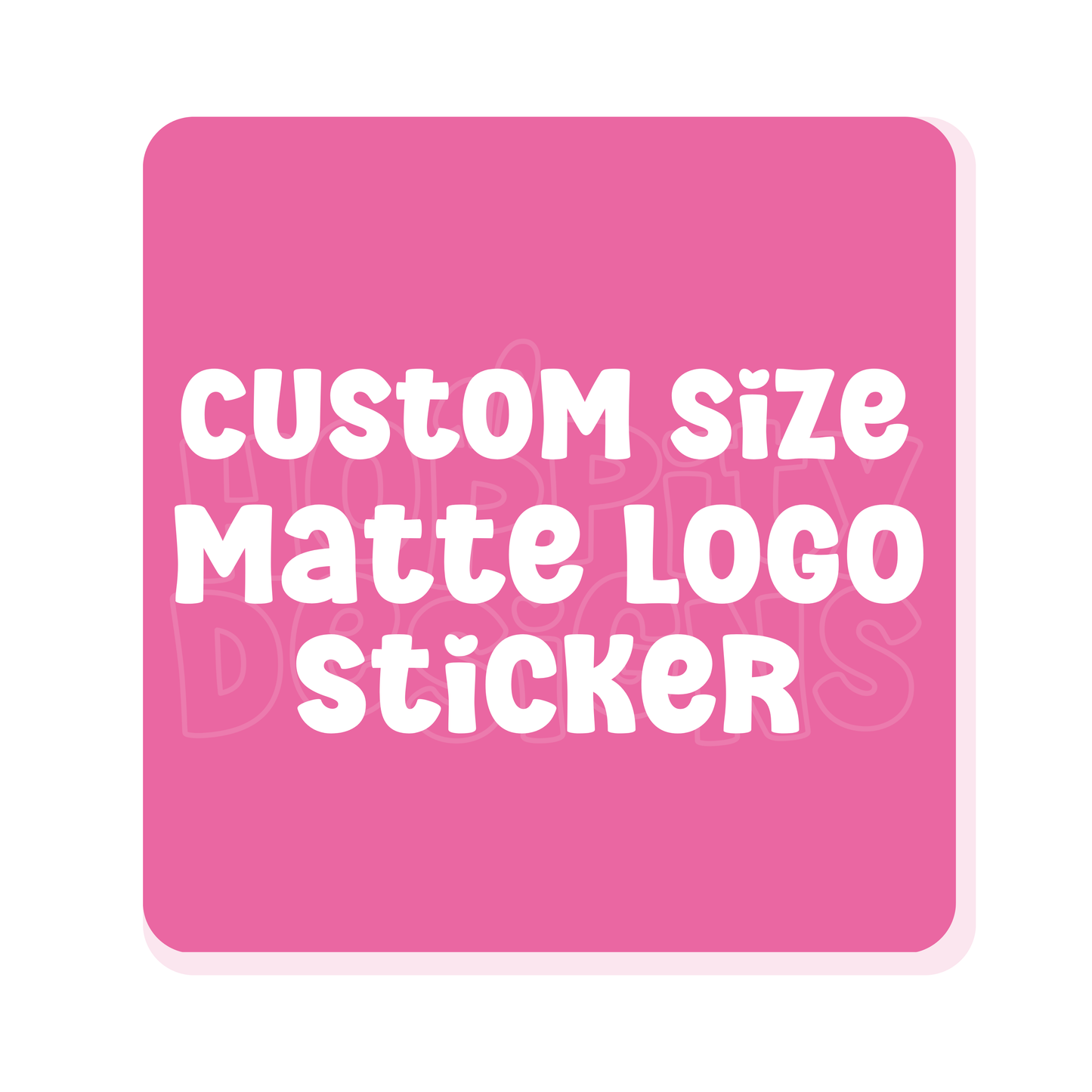 Custom Size Square Logo Stickers