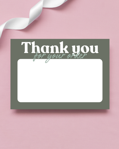 Green & Sage Green Thank You Cards A6