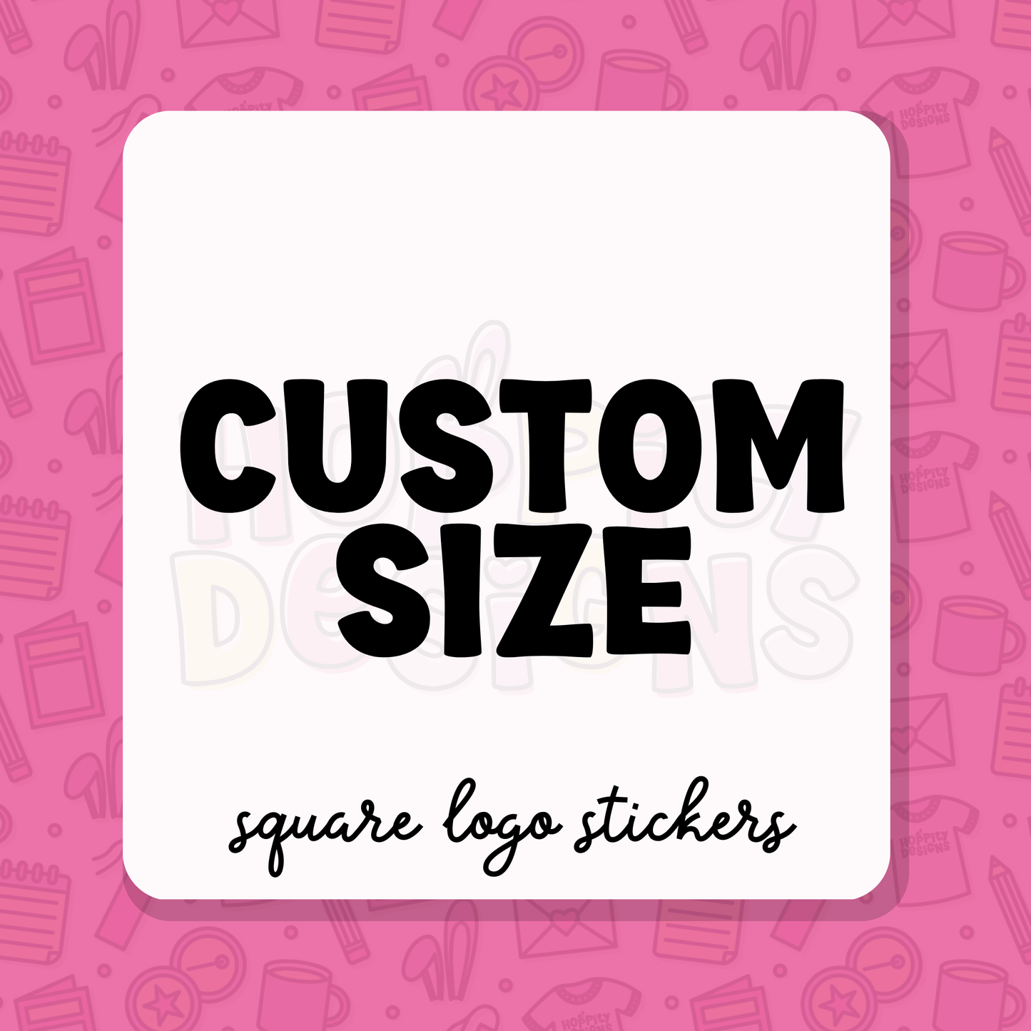 Custom Size Square Logo Stickers