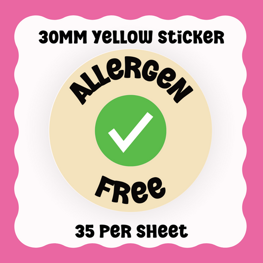 Allergen Free Stickers - With Graphic