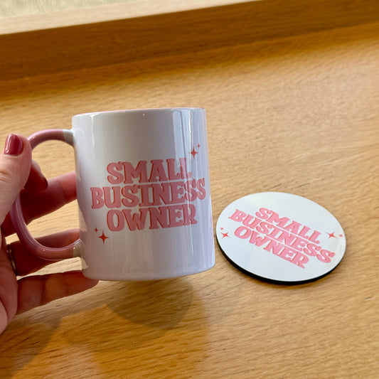 Small Business Owner Mug & Coaster Set