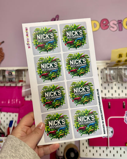 60mm Square Logo Stickers