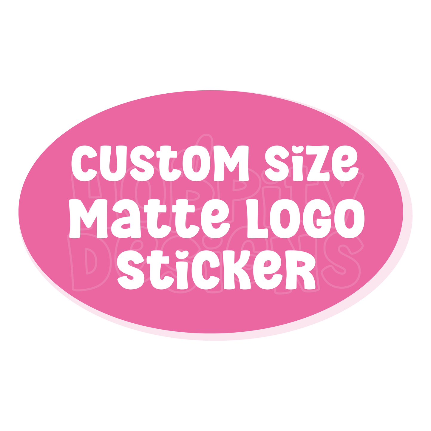 Custom Size Oval Logo Stickers