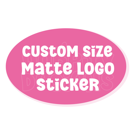 Custom Size Oval Logo Stickers