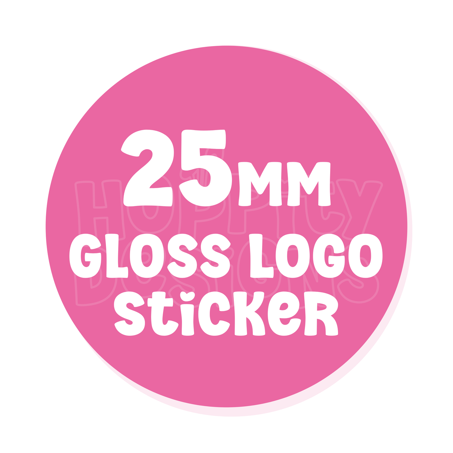 25mm Round Glossy Logo Stickers