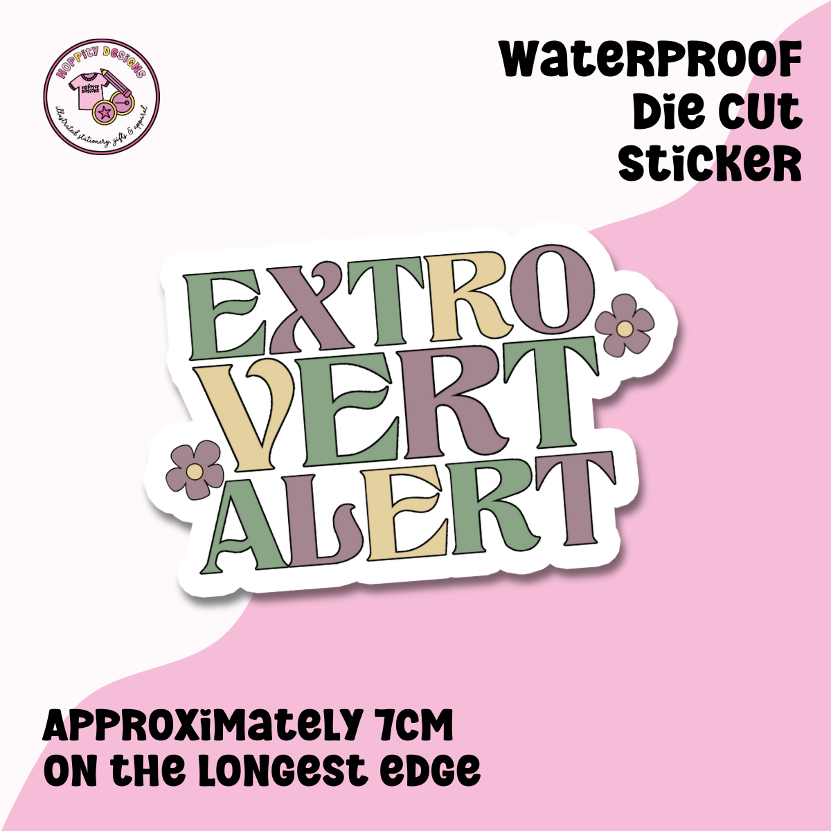 Extrovert Alert Die Cut Sticker