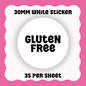 Gluten Free Stickers - Text only