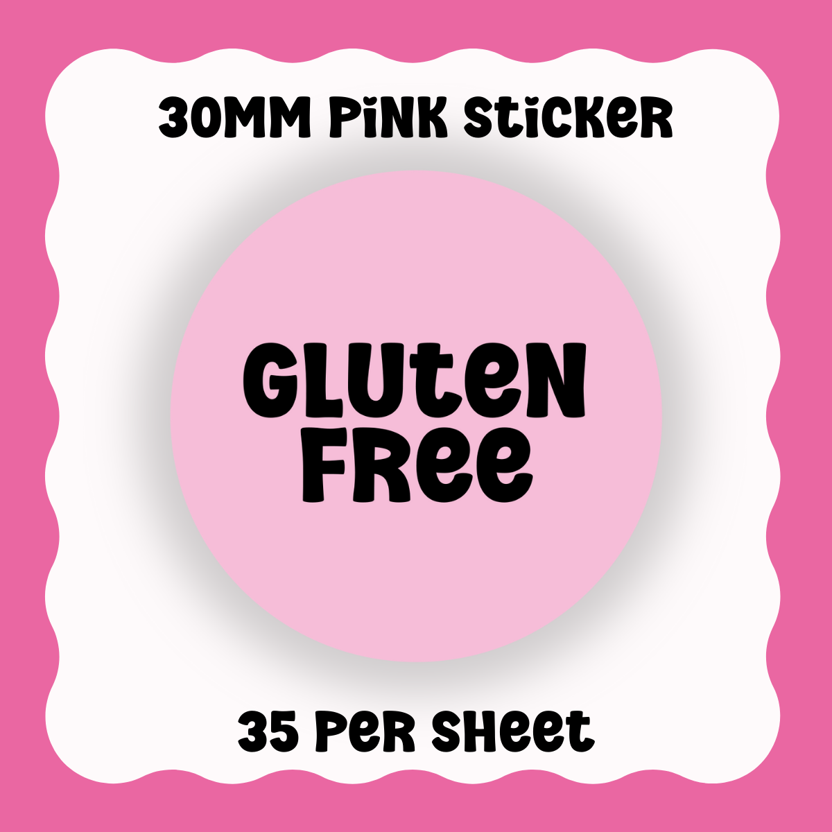 Gluten Free Stickers - Text only