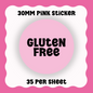 Gluten Free Stickers - Text only