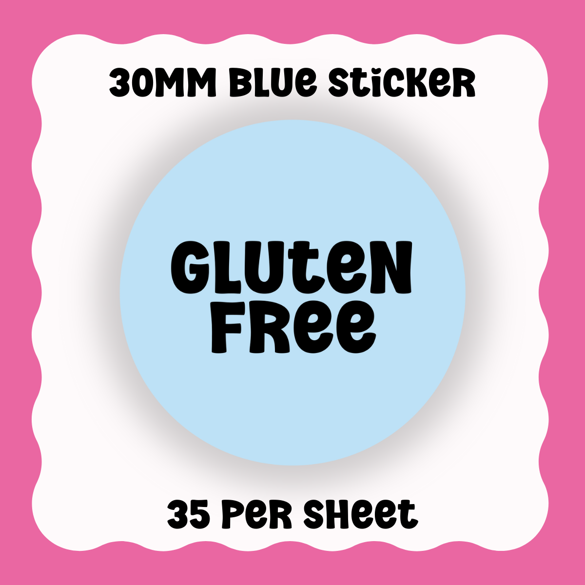 Gluten Free Stickers - Text only