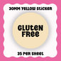 Gluten Free Stickers - Text only