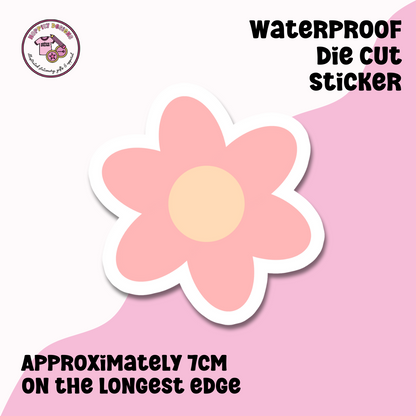 Pink Daisy Die Cut Sticker
