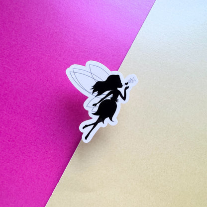 Fairy Silhouette Die Cut Sticker