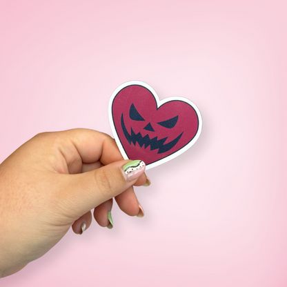 Evil Heart Die Cut Sticker
