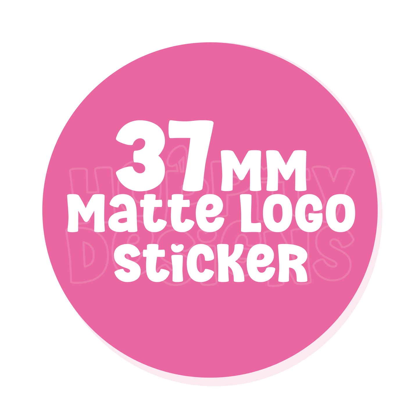 37mm Round Logo Stickers
