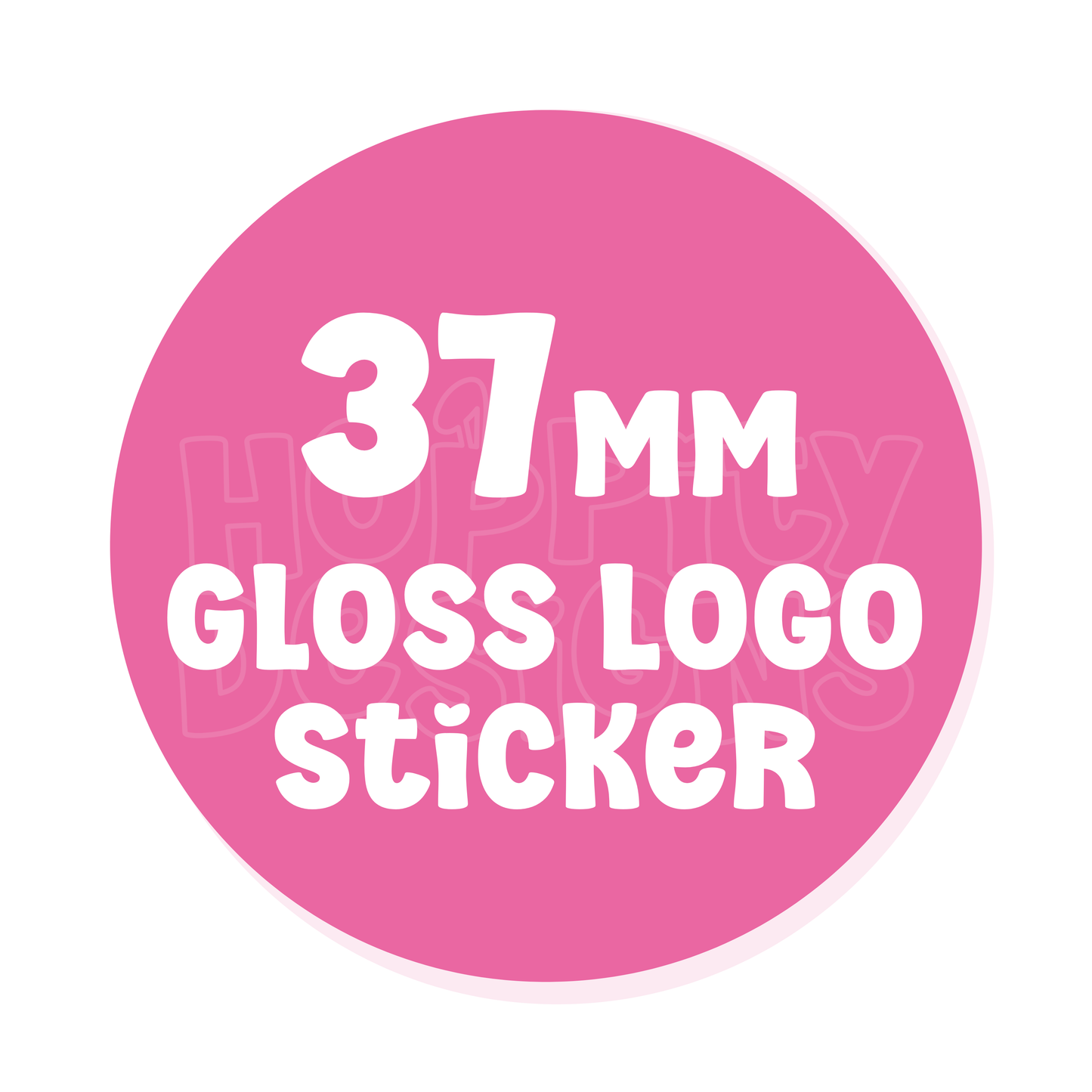 37mm Round Glossy Logo Stickers