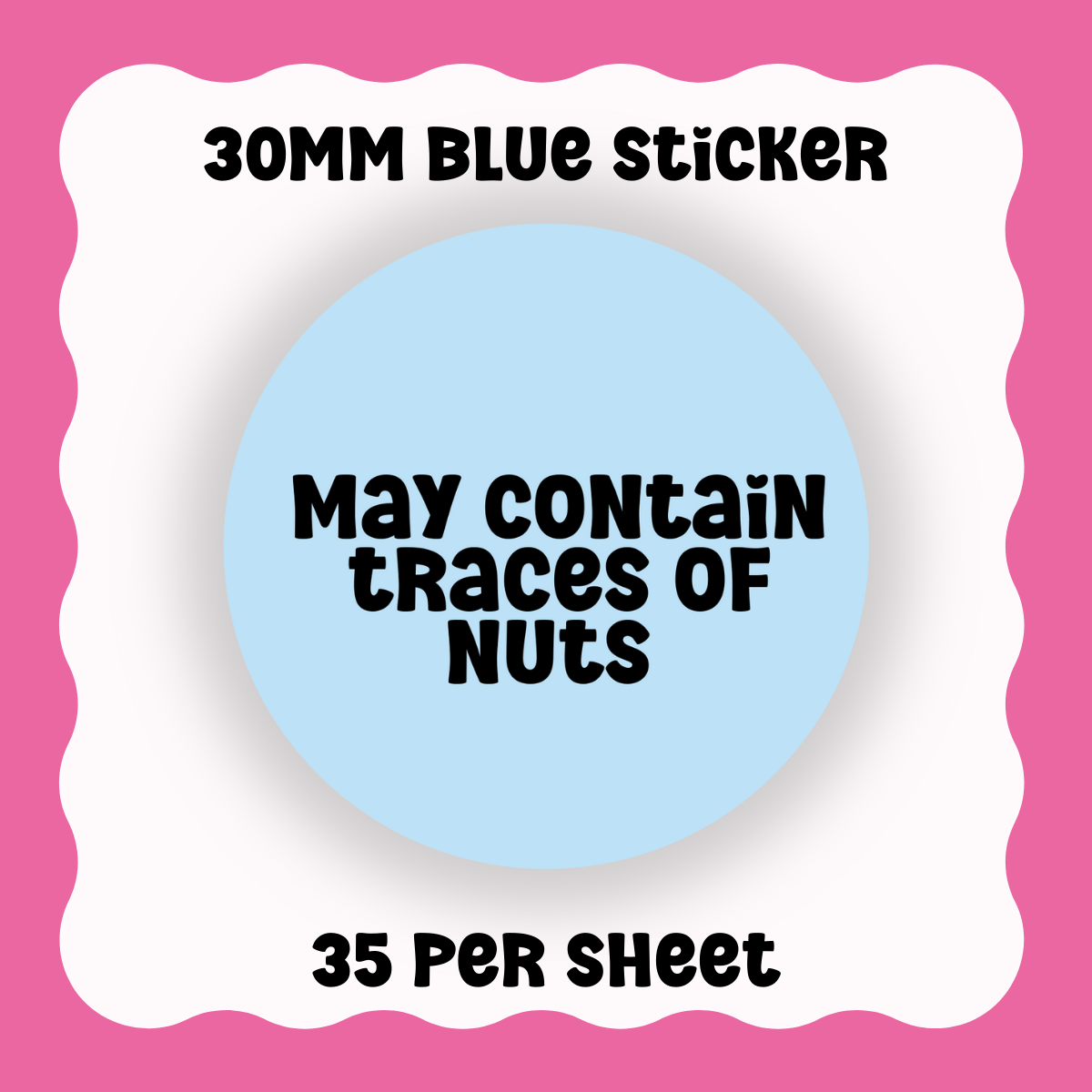 Nuts Disclaimer Stickers - Text only