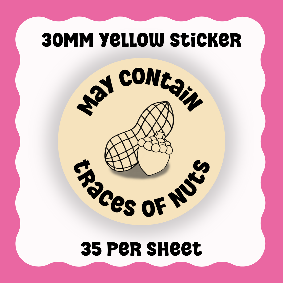 Nuts Disclaimer Stickers - With Graphic