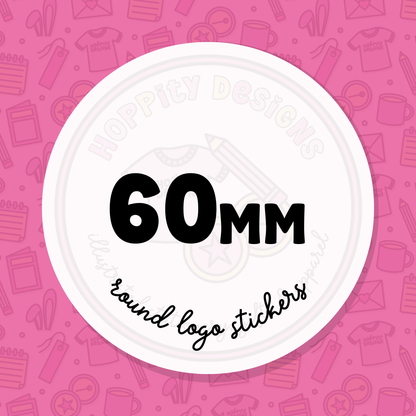 60mm Round Logo Stickers