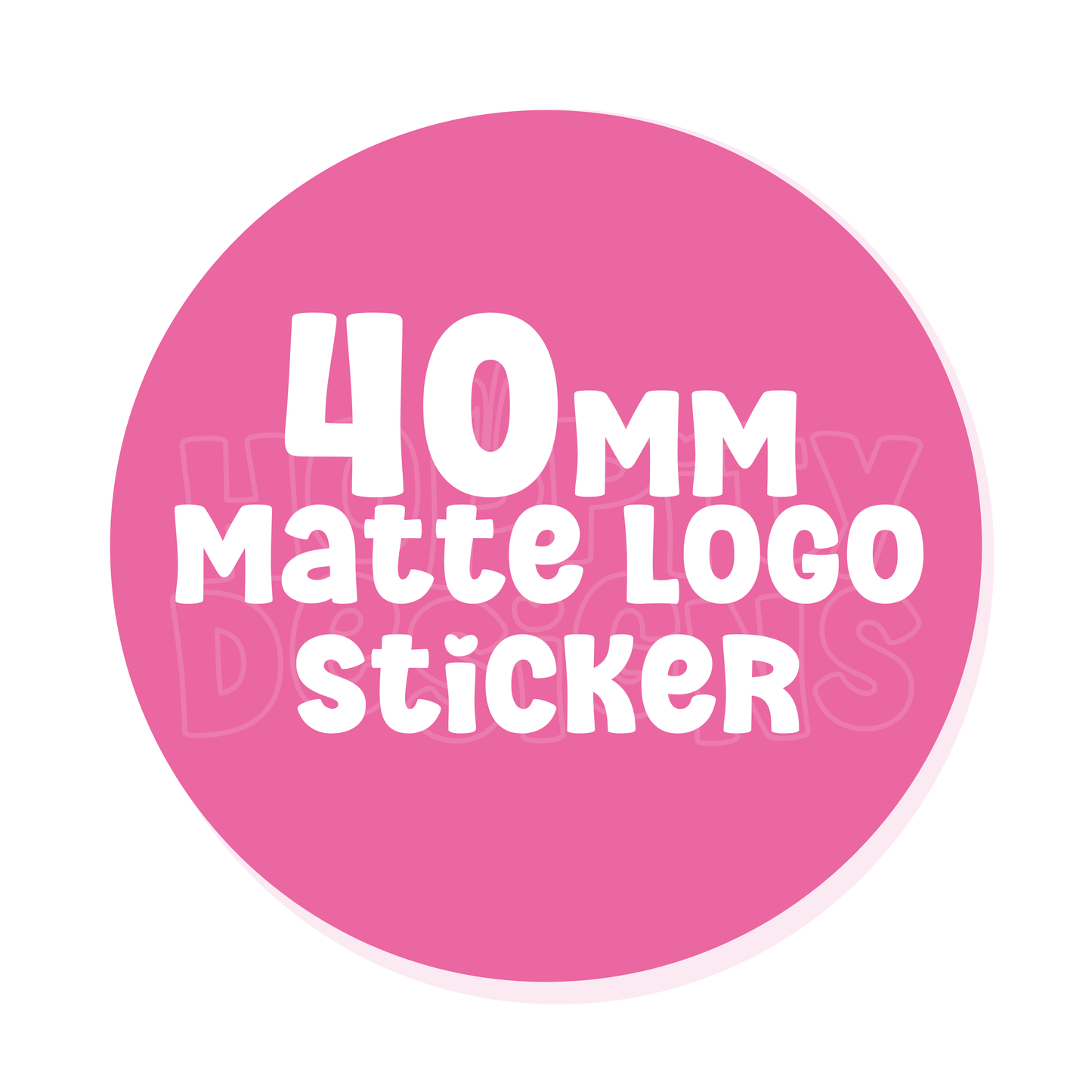 40mm Round Logo Stickers