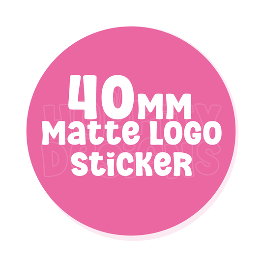 40mm Round Logo Stickers