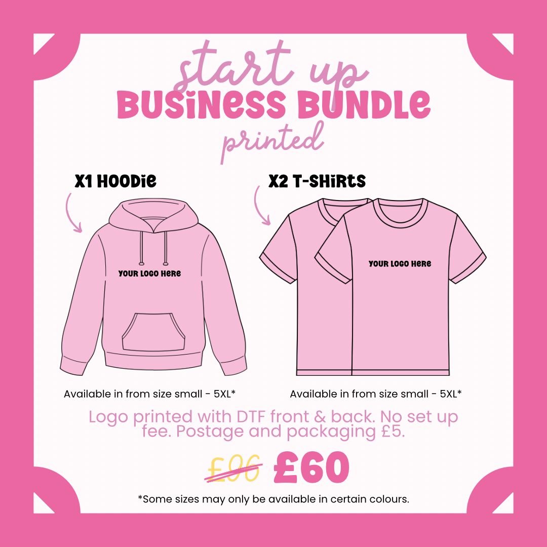 Start up Printed Branded Clothing Bundle