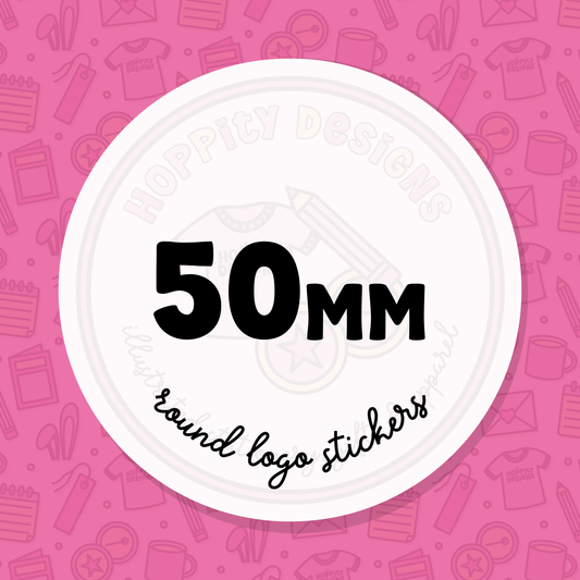 50mm Round Logo Stickers