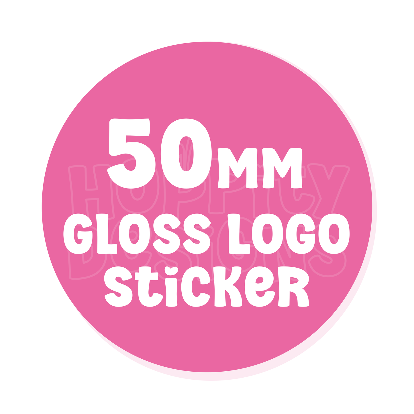 50mm Round Glossy Logo Stickers