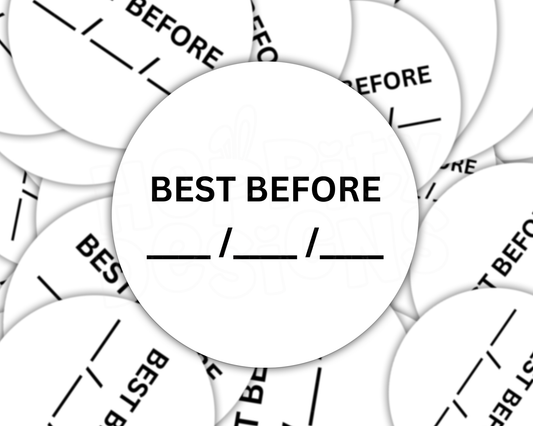 Round Best Before Date Expiry Stickers
