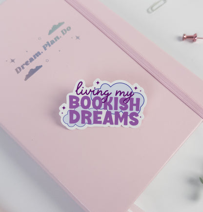 Living my Bookish Dreams Die Cut Sticker