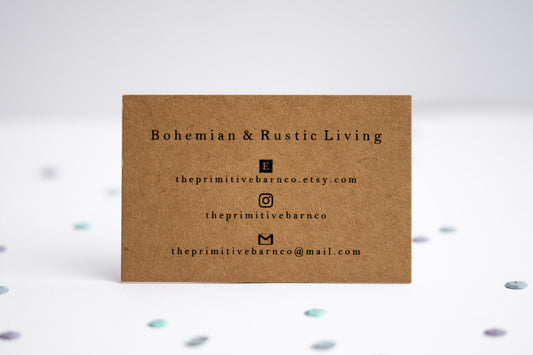 Standard Brown Kraft Business Cards