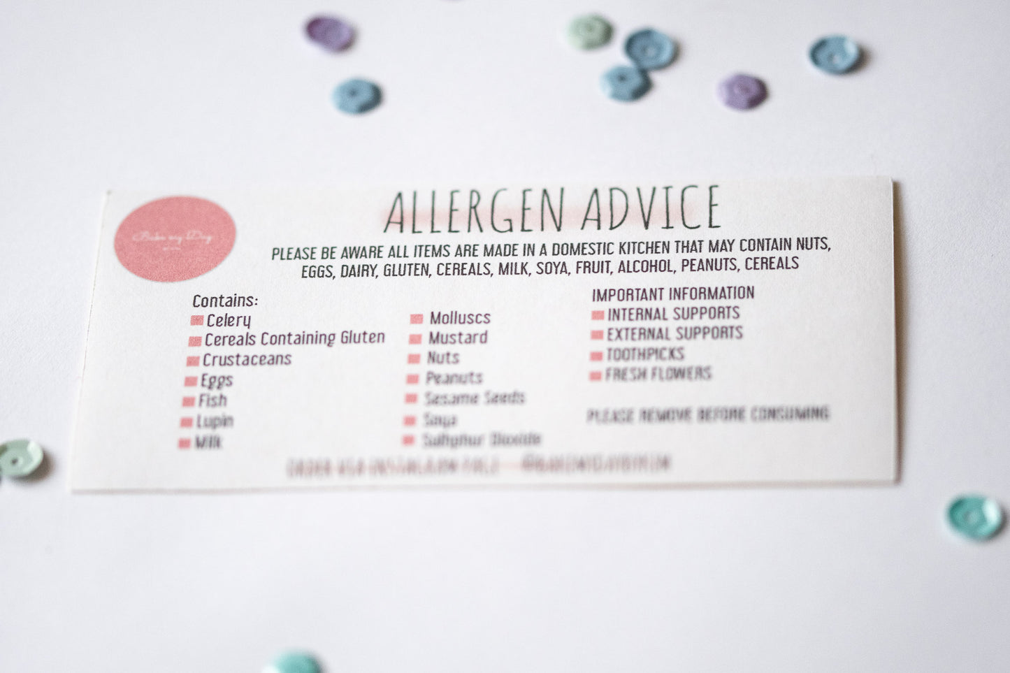 Custom Allergen Labels