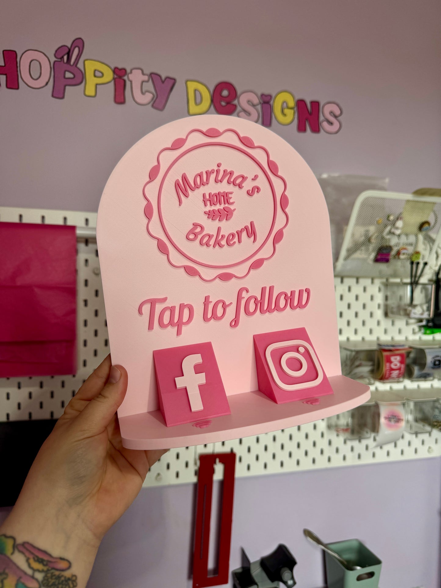 Custom Social Media NFC Logo Sign