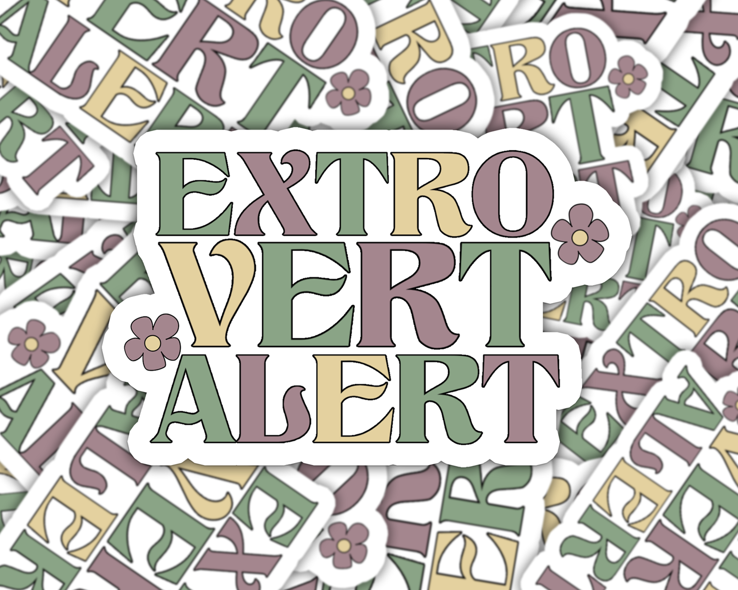 Extrovert Alert Die Cut Sticker